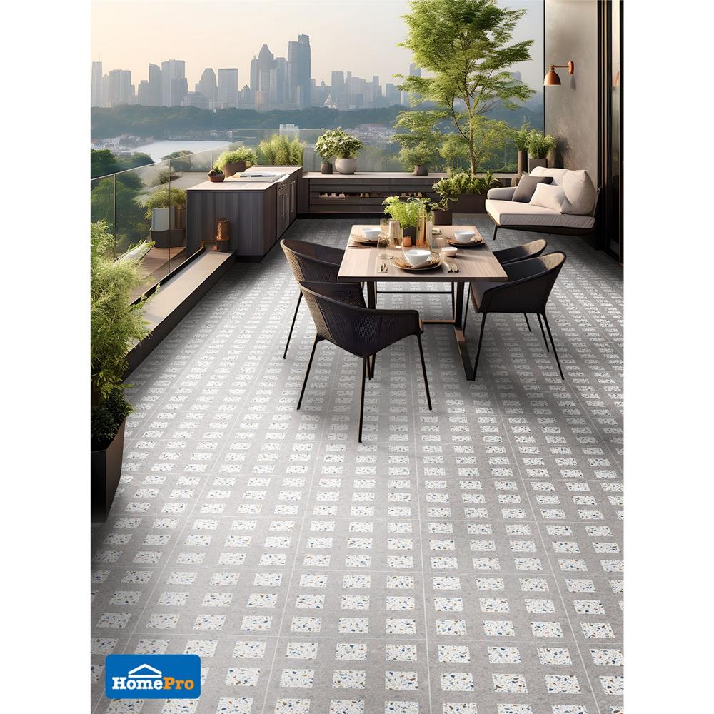 กระเบื้องพื้นพอร์ซเลน  40x40 ซม. TARA โมบี้ ขาว A 0.96 ตร.ม.