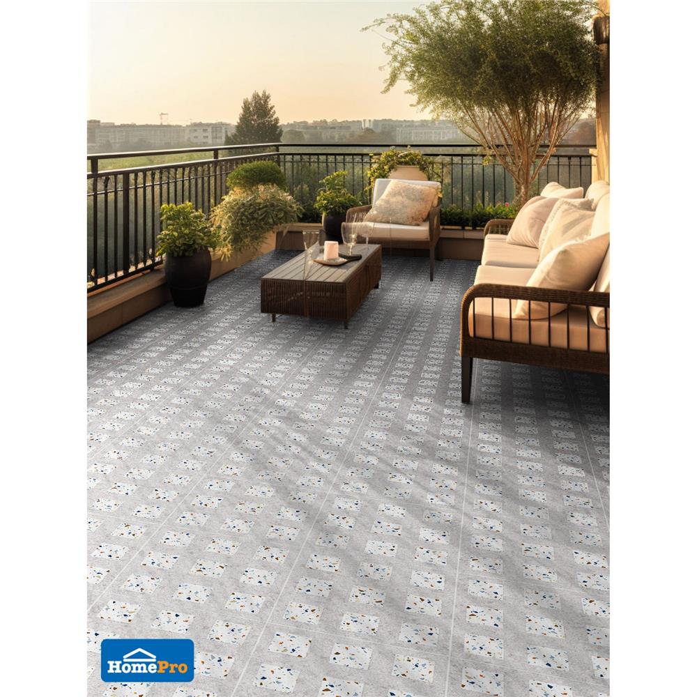 กระเบื้องพื้นพอร์ซเลน  40x40 ซม. TARA โมบี้ ขาว A 0.96 ตร.ม.