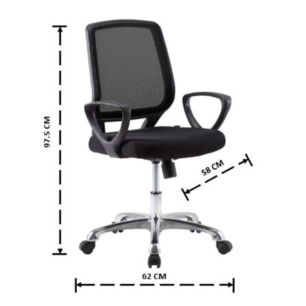 เก้าอี้สำนักงาน WORKSCAPE IRENE ZR-1001 สีดำ_2