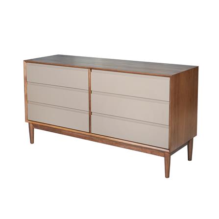 ตู้ลิ้นชัก 6 ลิ้นชัก FURDINI BRISTOL BR-155 สีวอลนัท/น้ำตาล