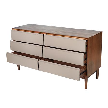 ตู้ลิ้นชัก 6 ลิ้นชัก FURDINI BRISTOL BR-155 สีวอลนัท/น้ำตาล_2