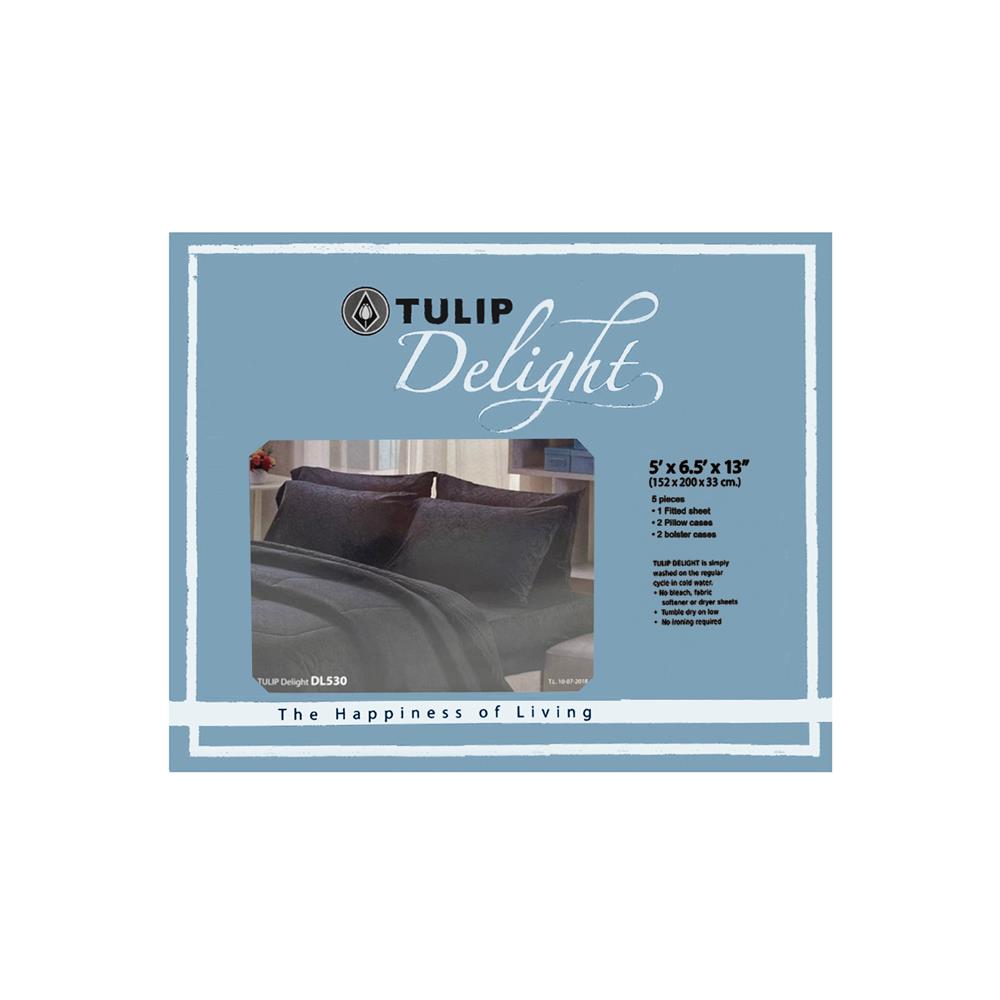 ชุดผ้าปูที่นอน 5 ฟุต 5 ชิ้น TULIP DELIGHT 60057-DL530