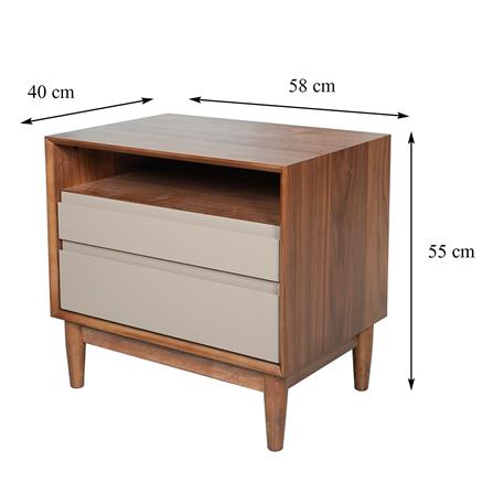โต๊ะข้างเตียง FURDINI BRISTOL BR-155 58 ซม. สีวอลนัท/น้ำตาล_8