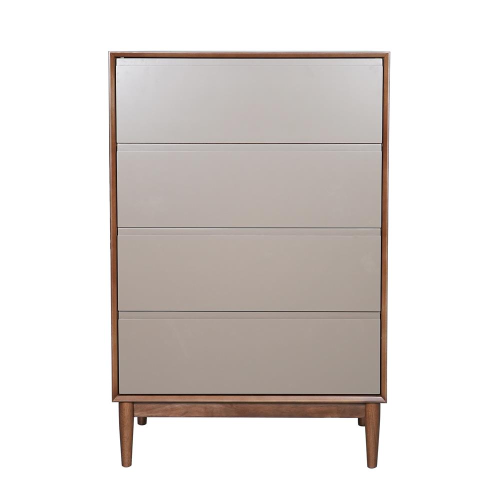 ตู้ลิ้นชัก 4 ลิ้นชัก FURDINI BRISTOL BR-155 สีวอลนัท/น้ำตาล