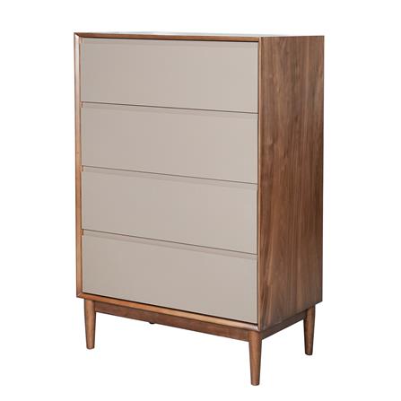 ตู้ลิ้นชัก 4 ลิ้นชัก FURDINI BRISTOL BR-155 สีวอลนัท/น้ำตาล