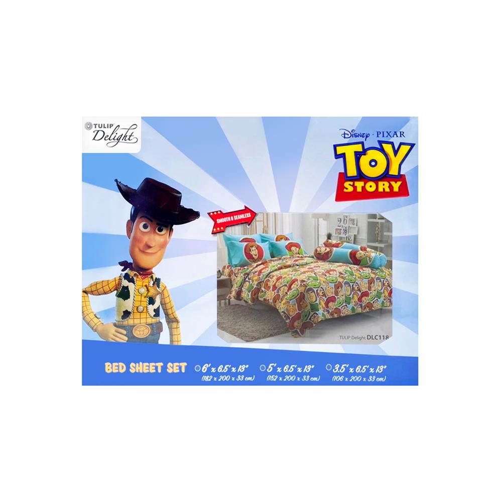ชุดผ้าปูที่นอน 3.5 ฟุต 3 ชิ้น TULIP TOY STORY 60014-DLC118
