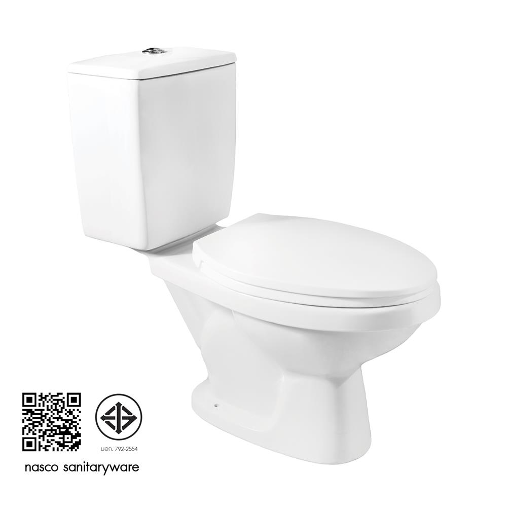 สุขภัณฑ์ 2 ชิ้น NASCO NC-7685S-WA 4.5 ลิตร สีขาว