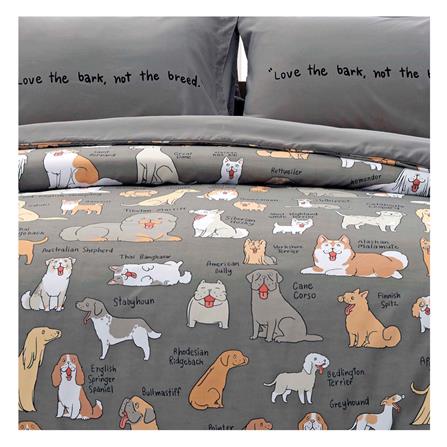 ชุดผ้าปูที่นอน 5 ฟุต 5 ชิ้น TULIP หมาจ๋า 60013-DLC091_1