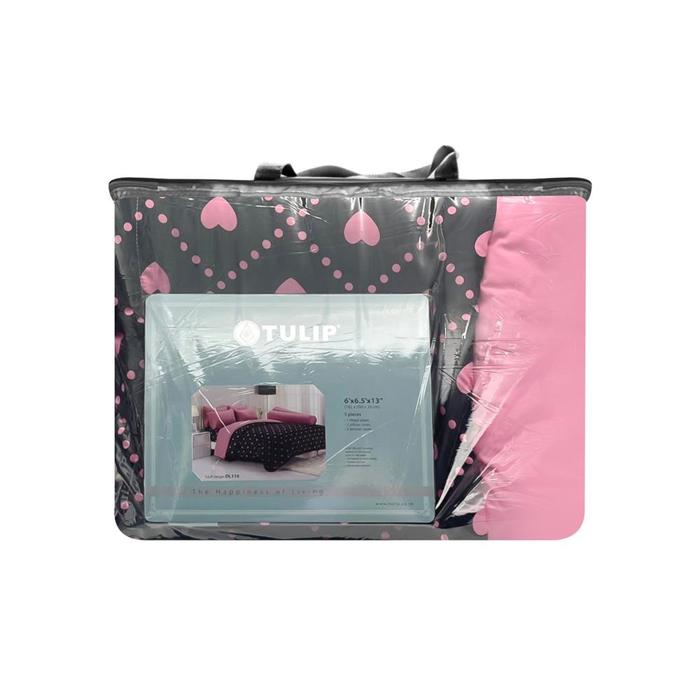 ชุดผ้าปูที่นอน 6 ฟุต 6 ชิ้น TULIP DELIGHT 60204-DL116