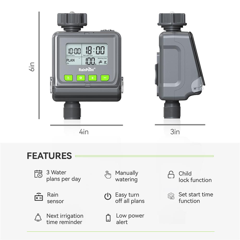 เครื่องตั้งเวลารดน้ำดิจิทัล พร้อมเซนเซอร์ RAINPOINT