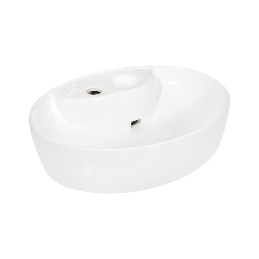 อ่างล้างหน้าวางบนเคาน์เตอร์ MOYA LX-5667 สีขาว