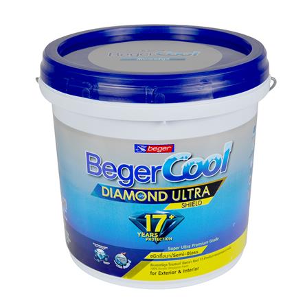 สีน้ำทาภายนอก BEGER COOL DIAMONDSHIELD 17 BASE C กึ่งเงา 2.5 แกลลอน_0
