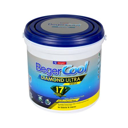 สีน้ำทาภายนอก ชนิดกึ่งเงา BEGER COOL DIAMONDSHIELD 17 BASE A 1 แกลลอน_0