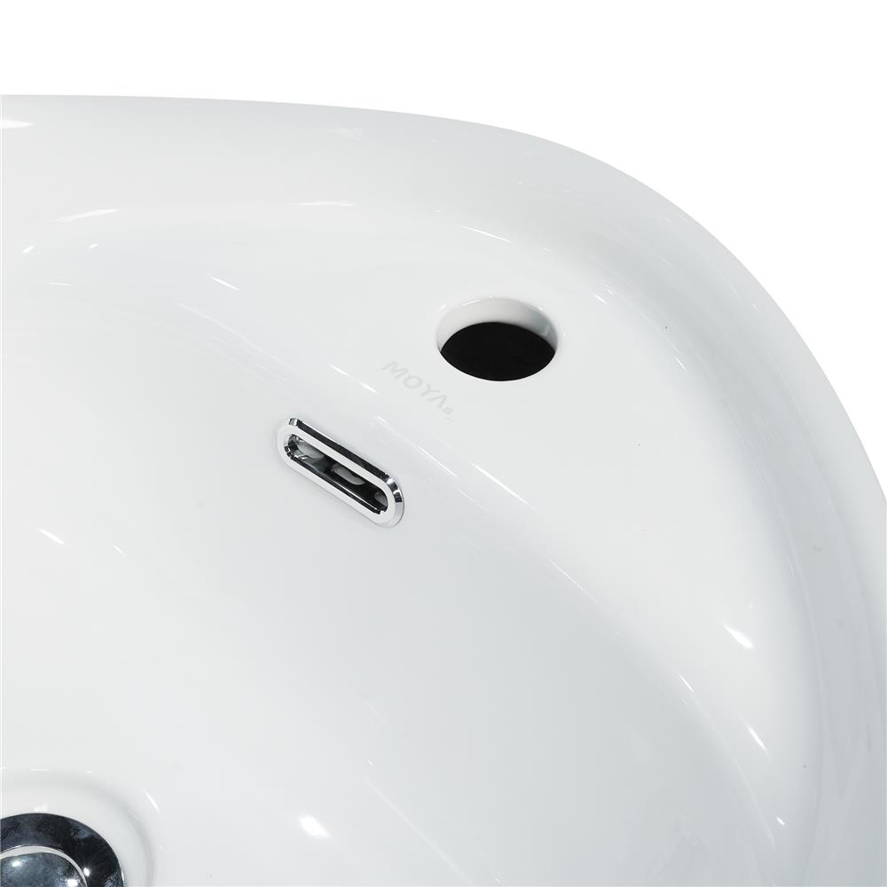 อ่างล้างหน้าเคาน์เตอร์ MOYA LX-8026C สีขาว