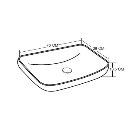 อ่างล้างหน้าวางบนเคาน์เตอร์ MOYA 236 สีขาว_5
