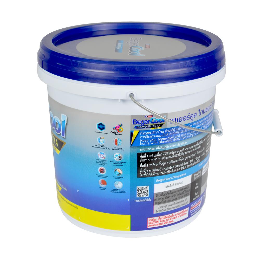 สีน้ำทาภายนอก BEGER COOL DIAMONDSHIELD 17 BASE B กึ่งเงา 2.5 แกลลอน
