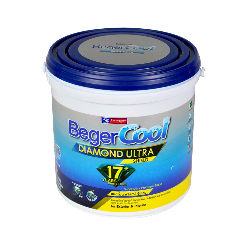 สีน้ำทาภายนอก BEGER COOL DIAMONDSHIELD 17 BASE C กึ่งเงา 1 แกลลอน
