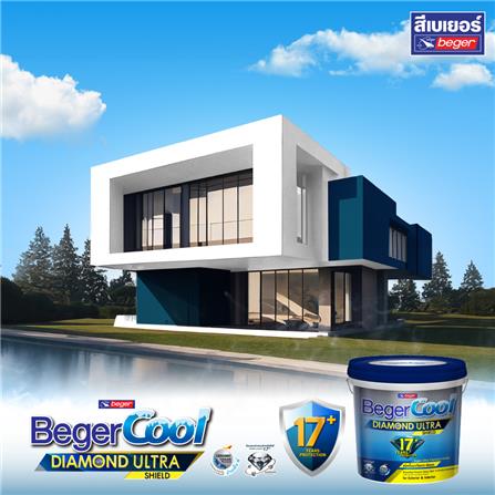 สีน้ำทาภายนอก BEGER COOL DIAMONDSHIELD 17 BASE C กึ่งเงา 1 แกลลอน_3