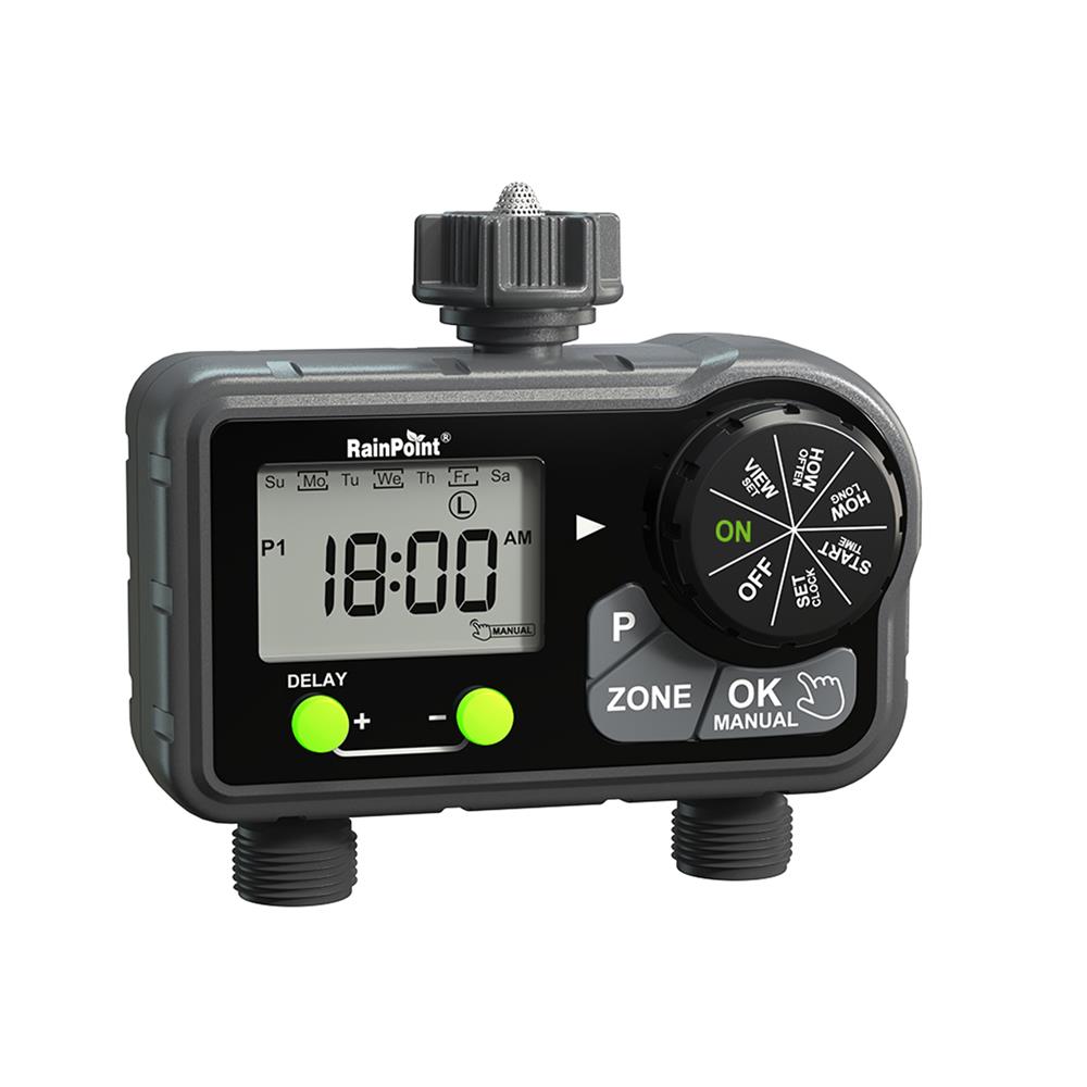 เครื่องตั้งเวลารดน้ำดิจิทัลหลายโปรแกรม RAINPOINT 2-ZONE