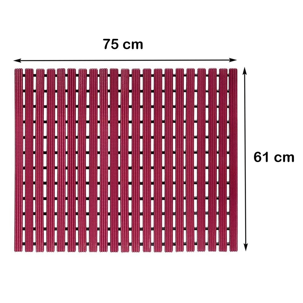 แผ่นกันลื่น HOME LIVING STYLE CRYSTAL 75x61 ซม. สีแดง