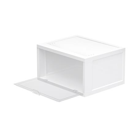 กล่องรองเท้า STACKO TOWER 35x28x19 ซม. สีขาว/ใส_3