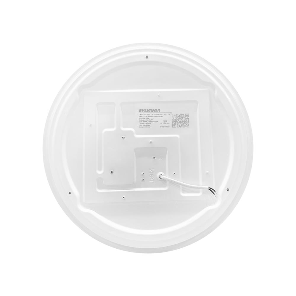 ไฟเพดาน LED OVALO CRYSTAL DIAMOND 15.55 นิ้ว 36 วัตต์ DAYLIGHT/COOL WHITE/WARM WHITE  สีขาว