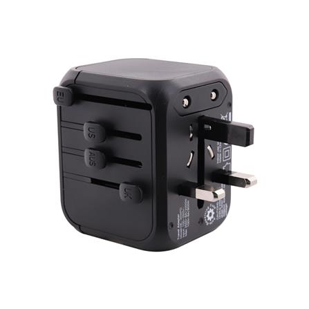 ปลั๊กแปลง 4 IN 1 UNIVERSAL 2 USB 1 TYPE C TOSHINIO DE-30WPD สีดำ_2