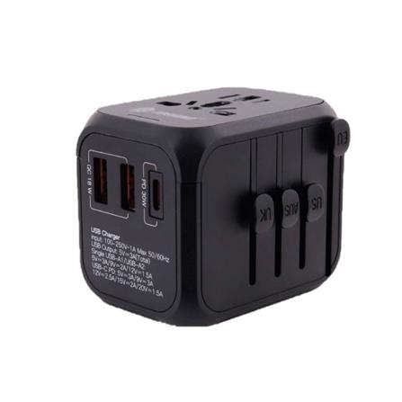 ปลั๊กแปลง 4 IN 1 UNIVERSAL 2 USB 1 TYPE C TOSHINIO DE-30WPD สีดำ_6