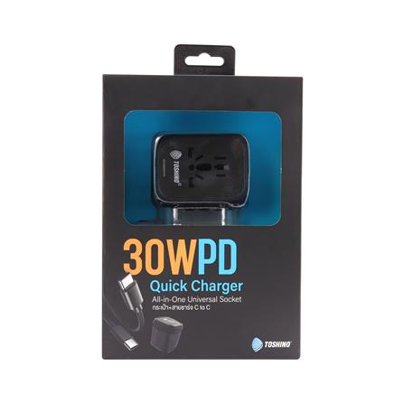 ปลั๊กแปลง 4 IN 1 UNIVERSAL 2 USB 1 TYPE C TOSHINIO DE-30WPD สีดำ_8