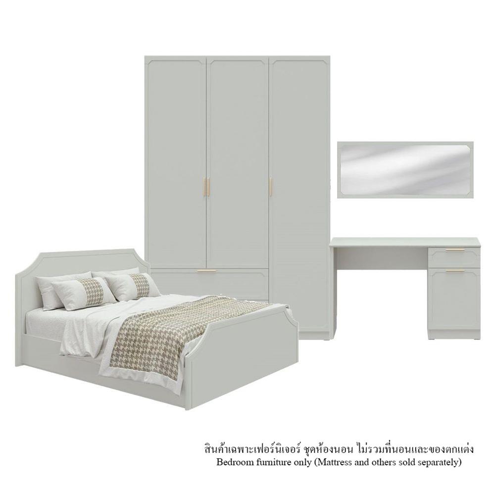 ชุดห้องนอน 6 ฟุต SB FURNITURE QUINN 59060562 สี MAGIC GREY