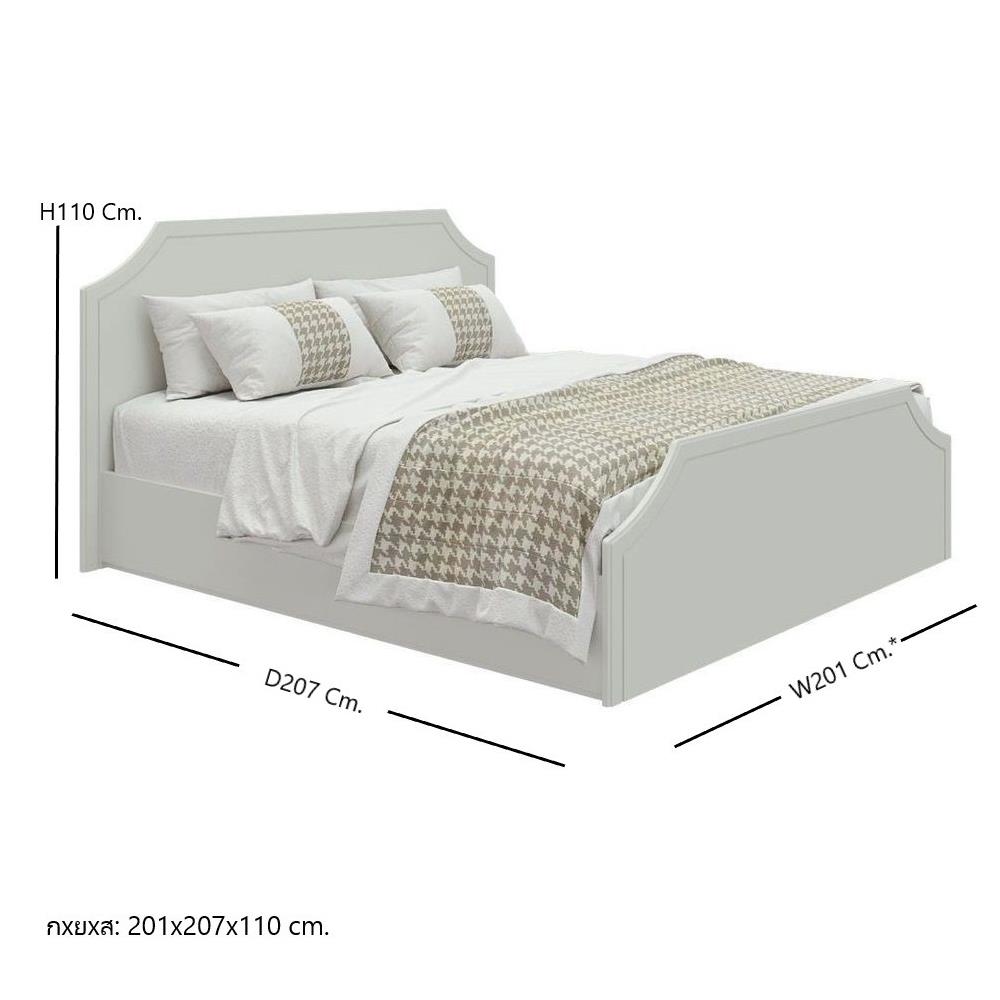 ชุดห้องนอน 6 ฟุต SB FURNITURE QUINN 59060562 สี MAGIC GREY