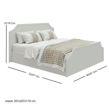 ชุดห้องนอน 6 ฟุต SB FURNITURE QUINN 59060562 สี MAGIC GREY_10