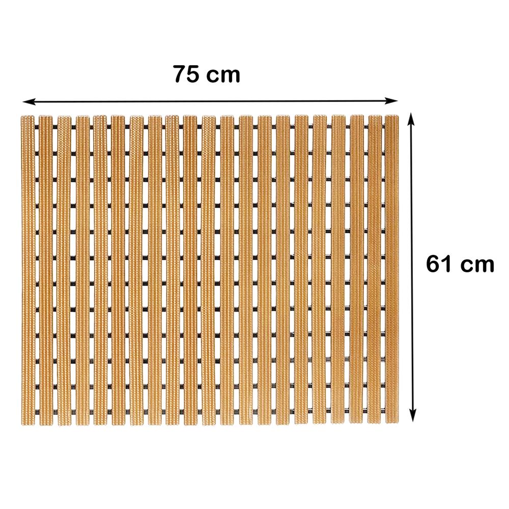 แผ่นกันลื่น HOME LIVING STYLE CRYSTAL 75x61 ซม. สีน้ำตาลอ่อน