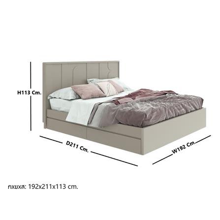 ชุดห้องนอน 6 ฟุต SB FURNITURE LAVIQUE 59060072 สี PASTELA CREAM_7