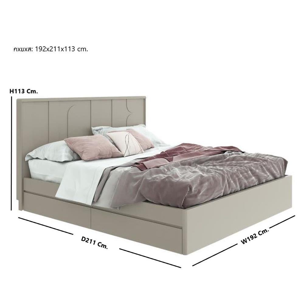 ชุดห้องนอน 6 ฟุต SB FURNITURE LAVIQUE 59060074 สี PASTELA CREAM