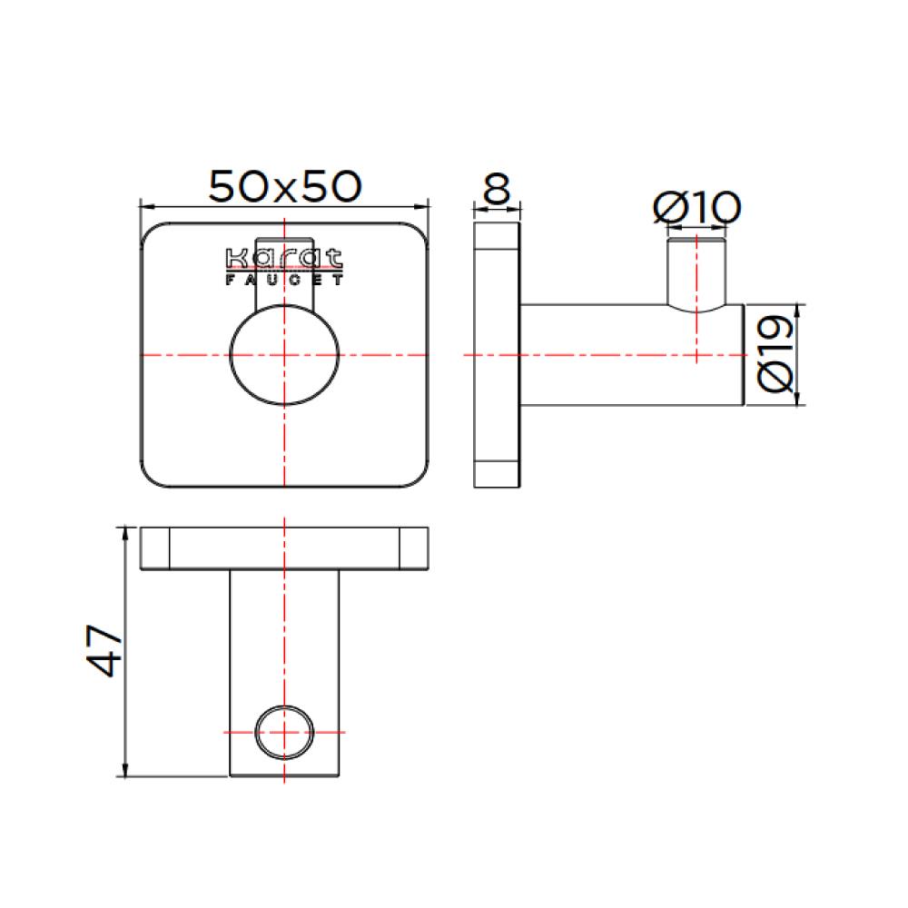 ขอแขวนผ้า KARAT FAUCET KB-08-111-50 สีโครม