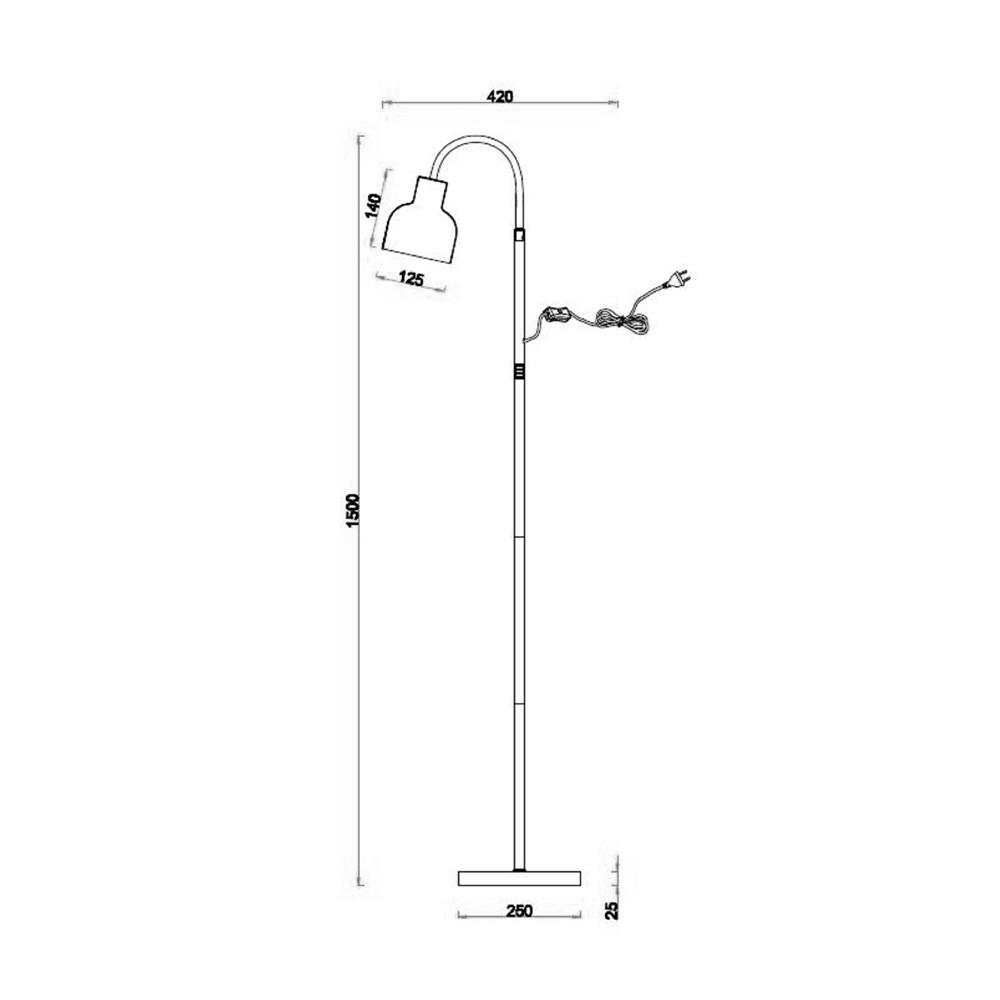 ไฟตั้งพื้น CARINI F121095 สีดำ 1 หัว