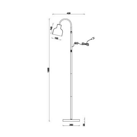 ไฟตั้งพื้น CARINI F121095 สีดำ 1 หัว_7