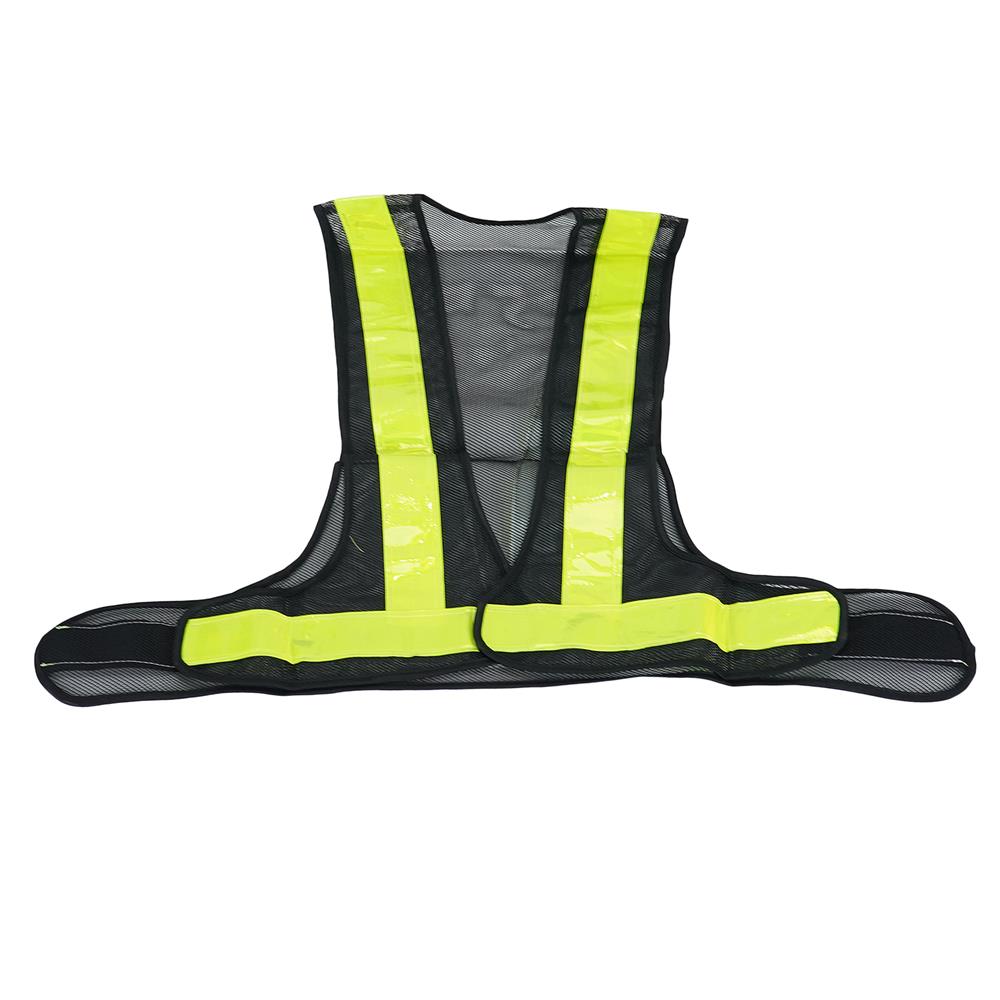 เสื้อจราจรสะท้อนแสง 2 แถบ ทรงวี RIGHT SV01 สีดำ