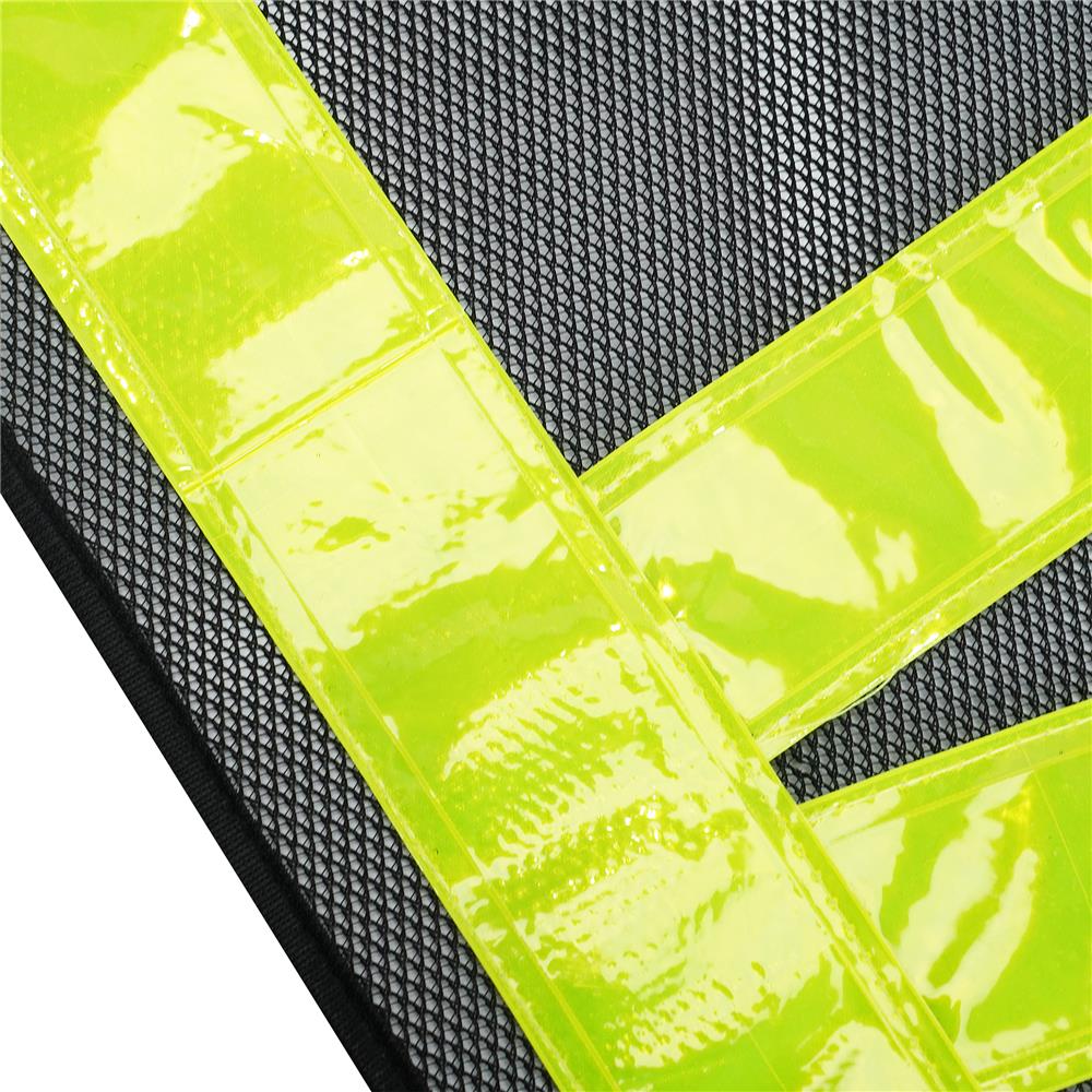 เสื้อจราจรสะท้อนแสง 2 แถบ ทรงวี RIGHT SV01 สีดำ