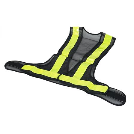 เสื้อจราจรสะท้อนแสง 2 แถบ ทรงวี RIGHT SV01 สีดำ_1