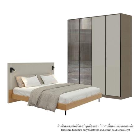 ชุดห้องนอน 6 ฟุต  SB FURNITURE WHIZ 59060537 สี MAGIC GREY