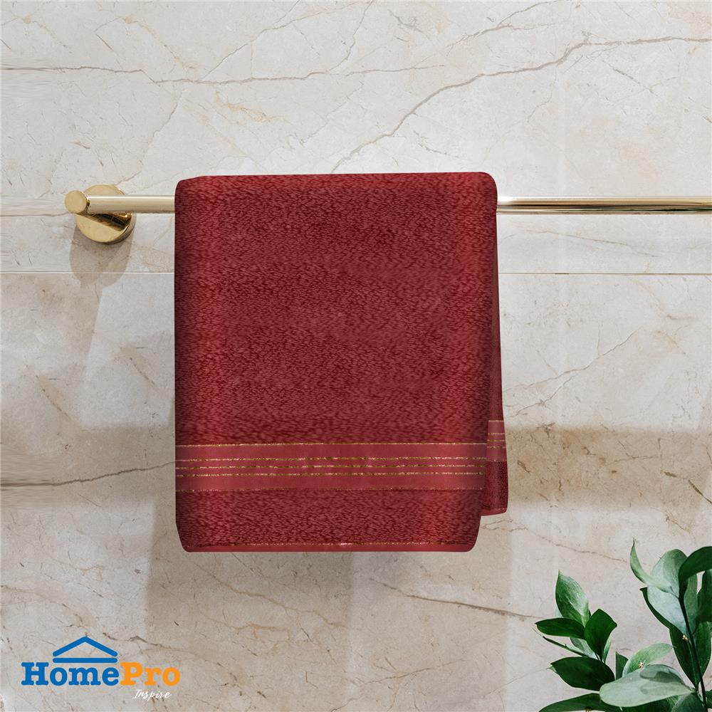 ผ้าขนหนู HOME LIVING STYLE AMBER 16X32 นิ้ว สี MAROON