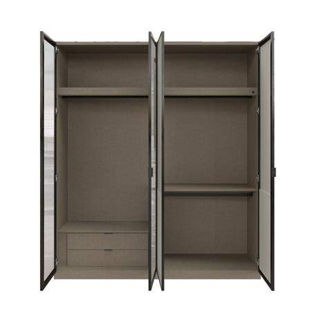 ตู้เสื้อผ้า 4 บานเปิด SB FURNITURE WHIZ 19228156 200 ซม. สี MAGIC GREY_3