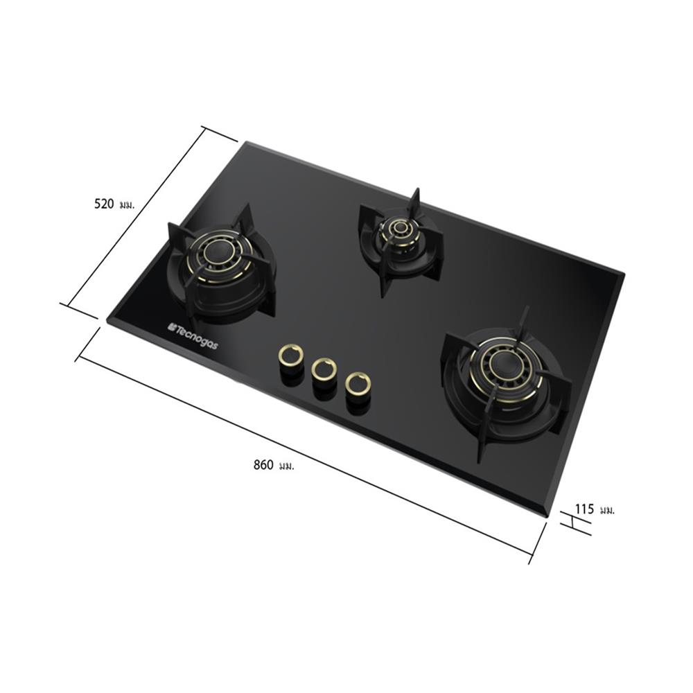 เตาฝังแก๊ส TECNOGAS TEC HB 3086 GB DIRECFRAME 86 ซม.