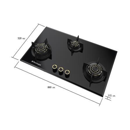 เตาฝังแก๊ส TECNOGAS TEC HB 3086 GB DIRECFRAME 86 ซม._3