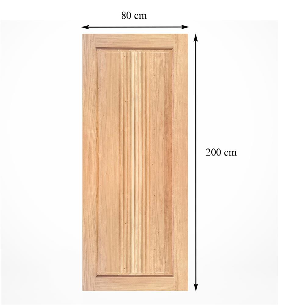ประตูไม้เนื้อแข็ง AZLE FUJI 80X200 ซม. ไม่เจาะลูกบิด