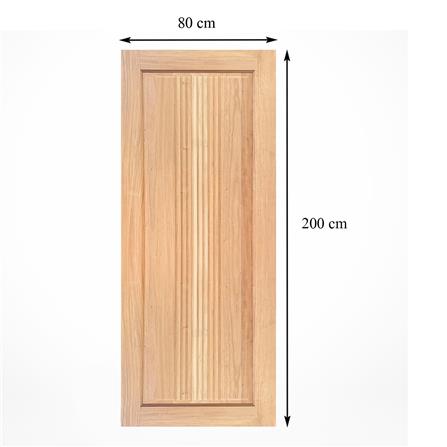 ประตูไม้เนื้อแข็ง AZLE FUJI 80X200 ซม. ไม่เจาะลูกบิด_4