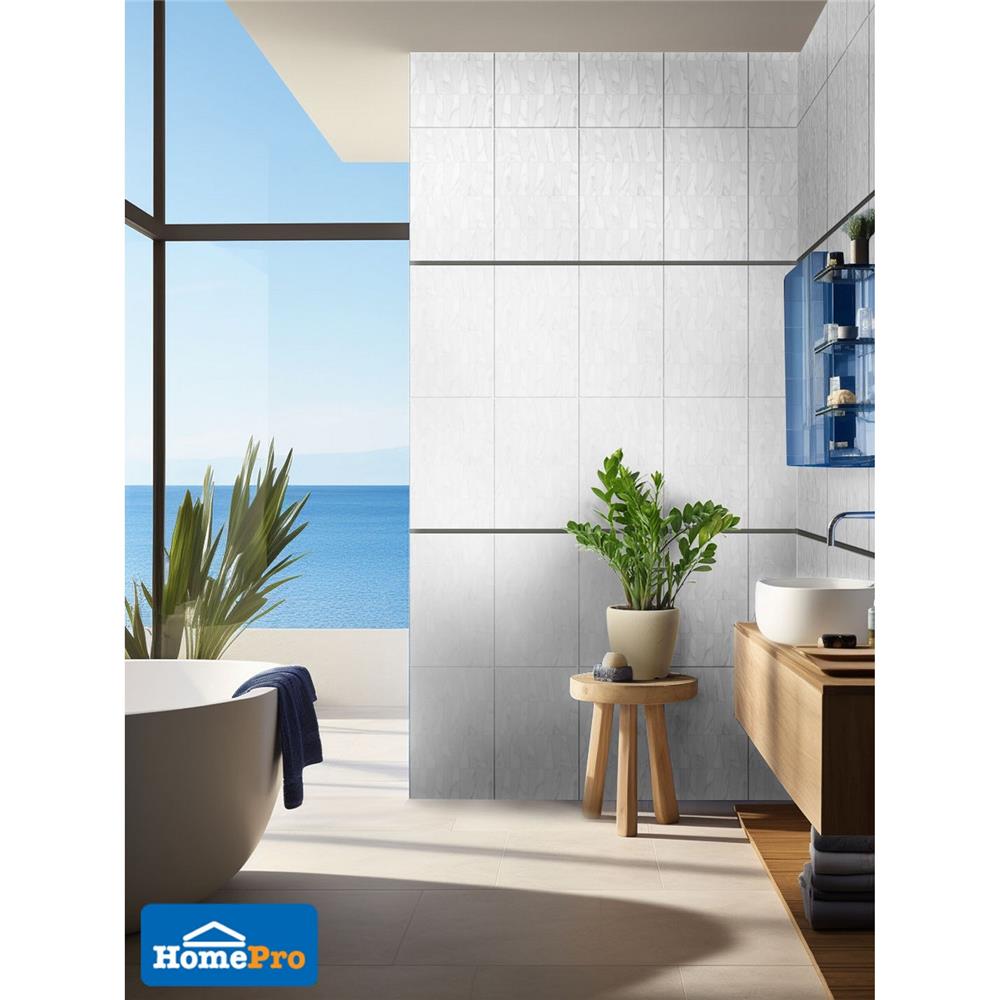 กระเบื้องผนัง 10x16 นิ้ว ภูผา แก้วเก้า ขาว A 1 ตร.ม.
