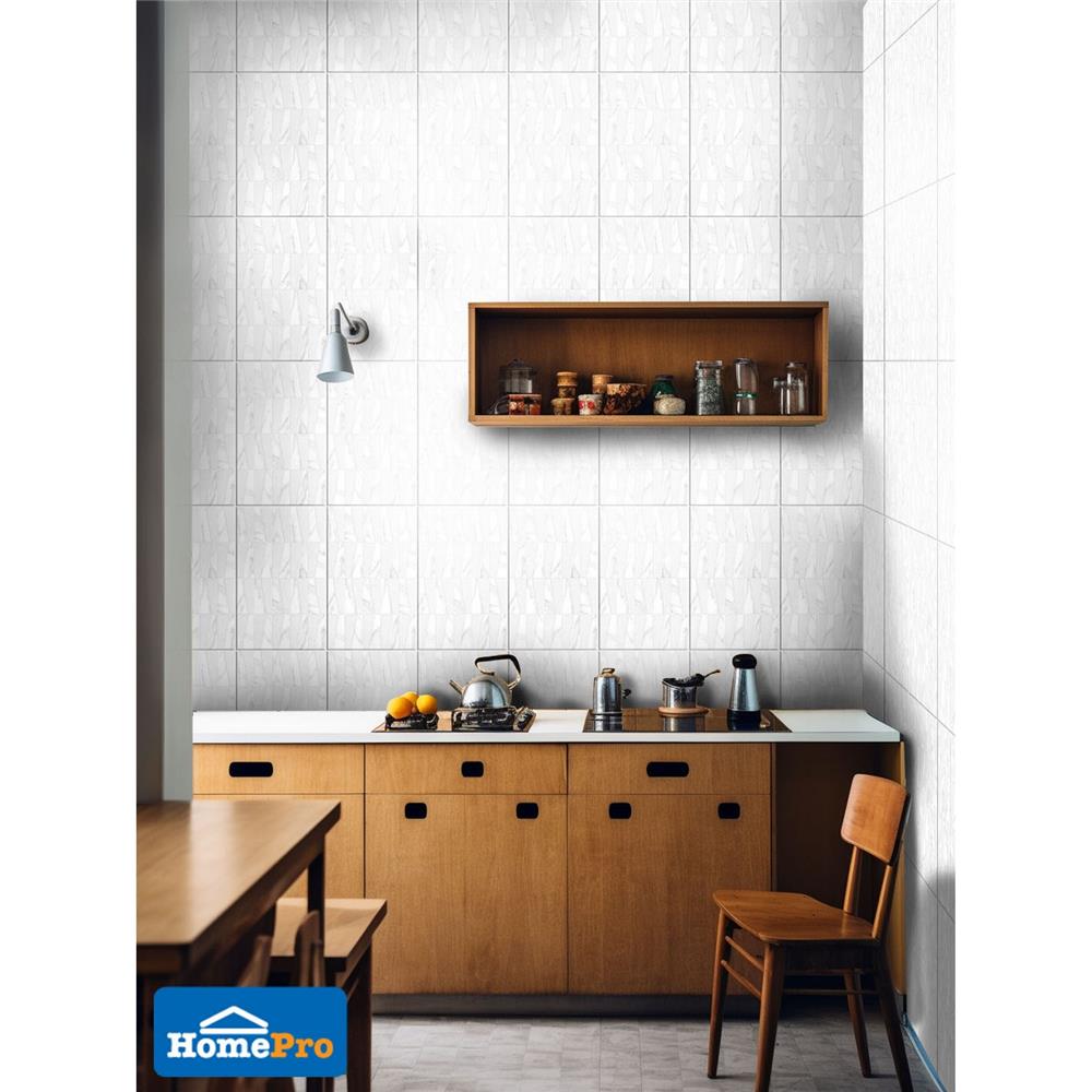 กระเบื้องผนัง 10x16 นิ้ว ภูผา แก้วเก้า ขาว A 1 ตร.ม.